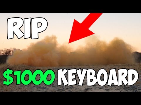 BLOWING UP 1000 KEYBOARD RIP WALLET