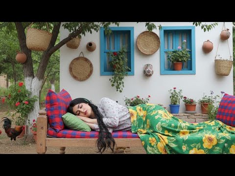 Rural daily routine and cooking delicious breakfast