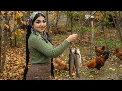 Cooking Delicious Grilled Fish Outdoors village cooking