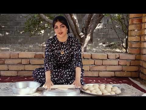 Village Life Baking traditional bread without an oven or