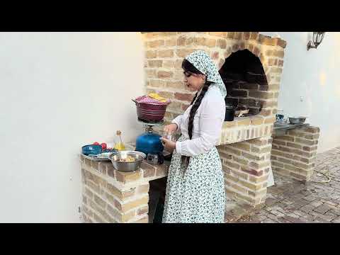 Enjoying simple village life and cooking tasty grilled
