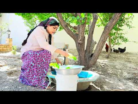 Rural life with cooking the most famous Iranian sandwich