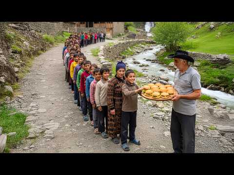 An elderly couple invited all the neighbors children over