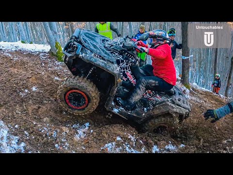 Steep Muddy Hill Climb Can Am Broke The Front Wheel