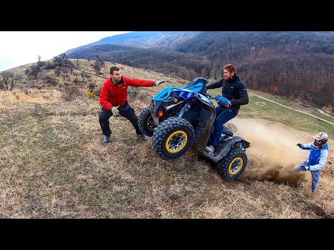 Dangerously Long Steep Hill Climb Can Am Renegade