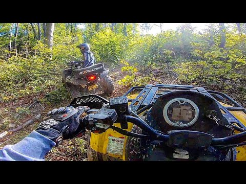 Can Am Outlander and Kawasaki Brute Force Riding in the