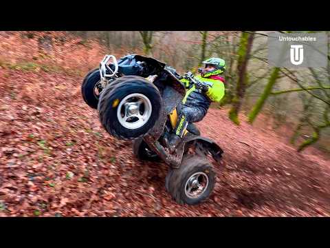 Extreme Rider Steep Muddy Hill Climb