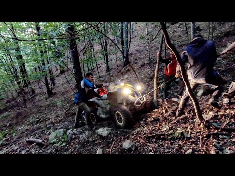 Rescuing ATV From Dreadfully Steep Valley Can Am Renegade