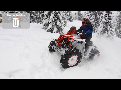 XMR Renegade 1000R vs Deep Snow Broken Drive Shaft Epic Ride