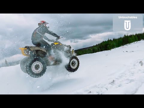 Crazy Jump Guy Went Flying First Snow Ride