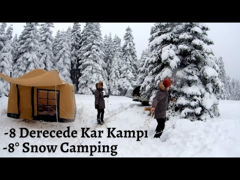 Dondurucu Soğukta Kar Kampı Şişme Kamp Çadırı İle Kar Kampı