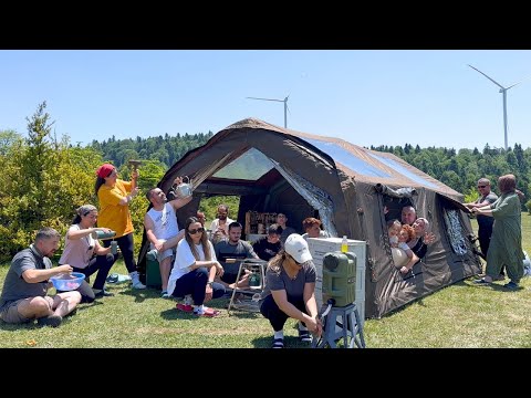 ŞİŞME ÇADIRDA 25 KİŞİ İLE LÜKS KAMP ShufaSports