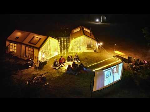 17m2 Şişme Çadırla Ev Konforunda Kamp ve Açık Hava Sinema