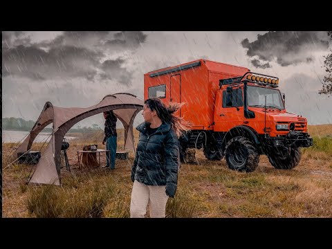 FIRTINALI HAVA KAMPTA ZOR ANLAR YAŞATTI