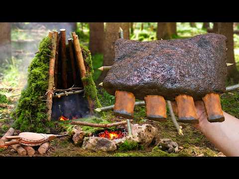 Rustic Rib Recipe with Wild Herbs and Forest Smoker