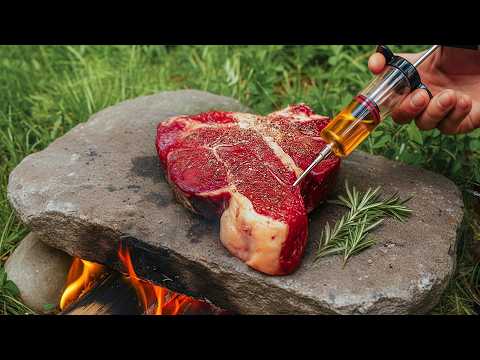 Outdoor Cooking Perfection Whiskey Steak on Fire