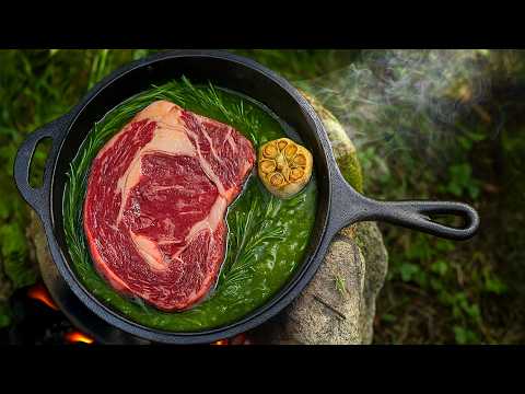 Epic Campfire Steak 300 Cheese Wheel Pasta Bushcraft Cooking