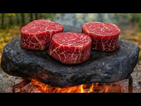 Wilderness Steak Truffles Cooked on Hot Rock