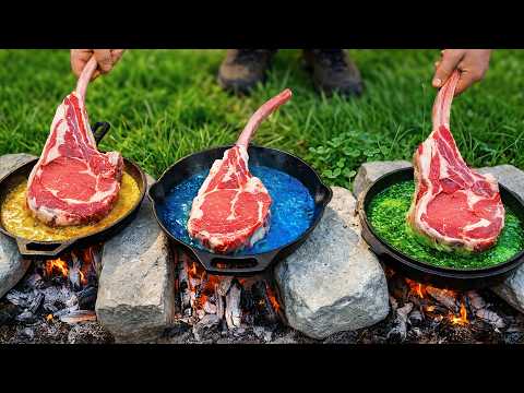 3 Epic Butter Basted Tomahawk Steaks in the Wild