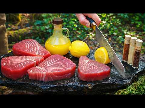 Campfire Tuna Steak Bushcraft Outdoor Cooking