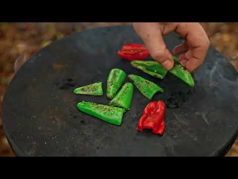 The Ultimate Cheese Crusted Tacos over a Swedish Fire Torch
