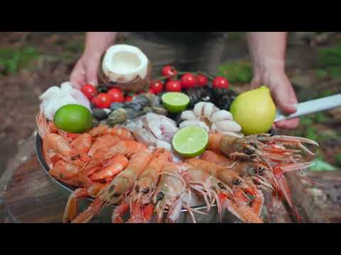 Authentic Brazilian Seafood Stew Cooked Over Campfire