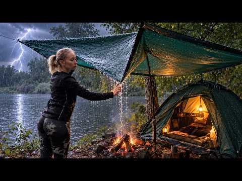 A Riverbank Camping Trip in a Heavy Storm 2 Days I Will