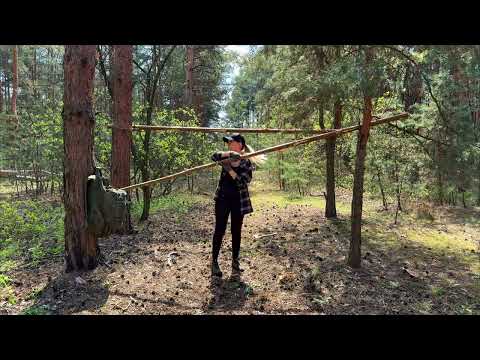 Bushcraft in the Pines Fire Shelter and Archery