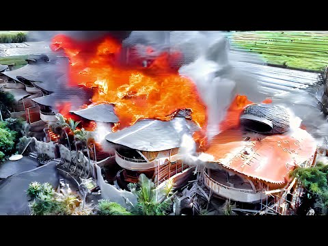 Fire at Ulaman Eco Luxury Resort Bali Indonesia 16 Villas