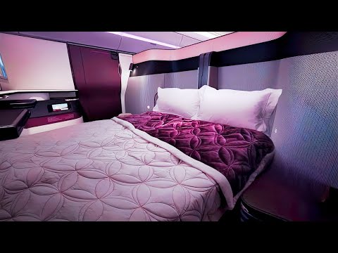 World s Best Business Class Qatar Airways B777 300ER Qsuite