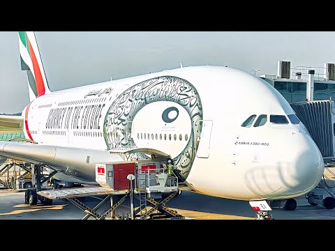 Emirates Business Class A380 Flight Full Tour Dubai to
