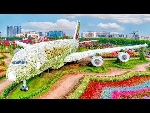 Dubai Miracle Garden Tour 4K World s Largest Natural Flower