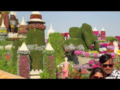 Dubai Miracle Garden Tour 4K World s Largest Natural Flower