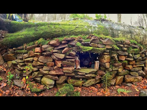 7 Days Solo Survival Camping Building Warm Bushcraft