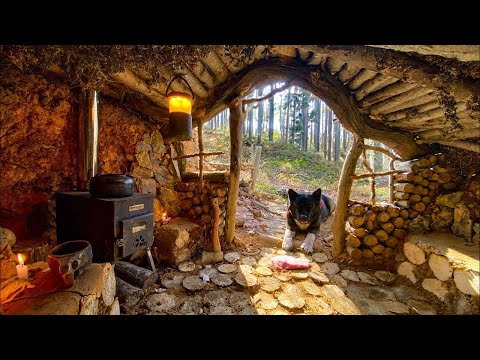 3 DAYS Solo CAMPING in the Wilderness Building BUSHCRAFT