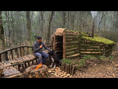 1 YEAR Building a COZY Warm BUSHCRAFT Log CABIN for