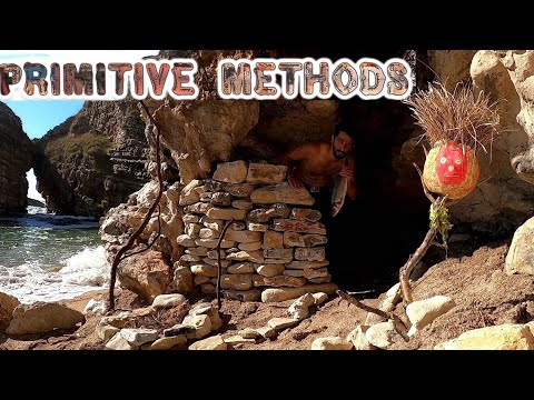 4 Days Solo Survival Camping an island Bushcraft Camp Fish