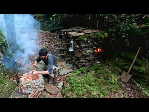 7 Days Solo Survival Camping in Heavy Rain Thunder