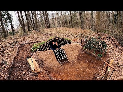 Bushcraft Skills Build Survival Tiny House Winter Camping