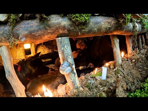 3 Days Solo SURVIVAL CAMPING UNDERGROUND BUNKER Building