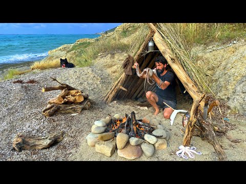 3 DAYS solo survival NO FOOD NO WATER Catch and Cook
