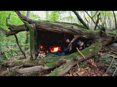 7 Days Solo Survival Camping In Rain Forest Building Warm