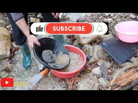 Nehirde Ve Derede Altın Arama Farklı Günlerden Çalışma