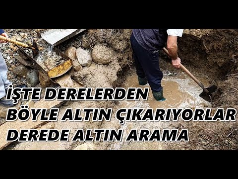 İŞTE DERELERDEN BÖYLE ALTIN ÇIKARIYORLAR DEREDE ALTIN ARAMA
