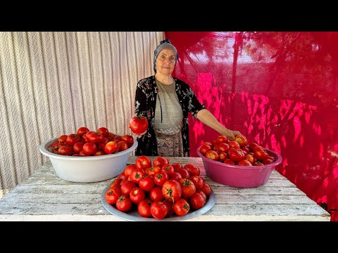 TÜRKİYE de KÖY HAYATI LEZZETLİ EV YAPIMI DOMATES SOSU