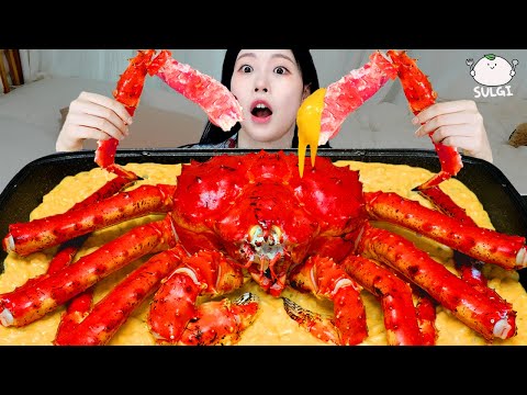 ASMR MUKBANG 직접 만든 대왕 킹크랩 치즈퐁듀 먹방 레시피 SEAFOOD GIANT KING