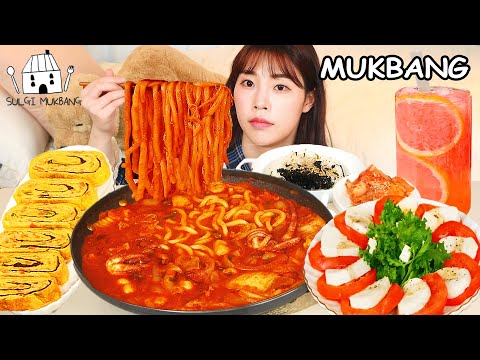 ASMR MUKBANG 직접 만든 낙곱새 낙지 곱창 새우 우동 사리 계란말이 토마토 샐러드 자몽청 에이드