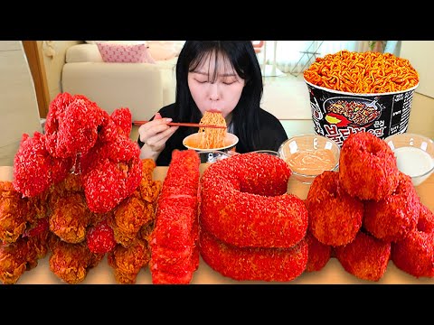 ASMR MUKBANG 직접 만든 치토스 양념치킨 칠리스 핫도그 불닭볶음면 먹방 레시피 CHEETOS