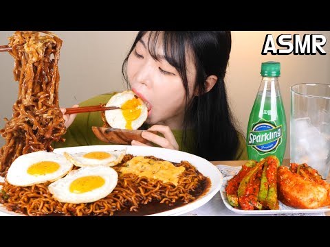 SUB 사천짜파게티 짜계치 오이소박이 총각김치 리얼사운드 먹방 BLACKBEAN NOODLE RAMEN