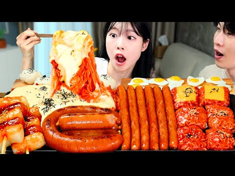 ASMR MUKBANG 직접 만든 불닭볶음면 불닭쌈 양념치킨 소세지 먹방 레시피 FRIED CHICKEN